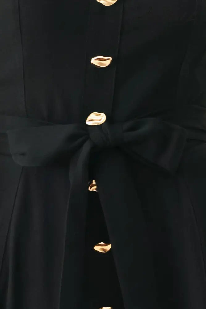 Lovely Noir Woven Midi Dress - Flying Tomato - DRESSES