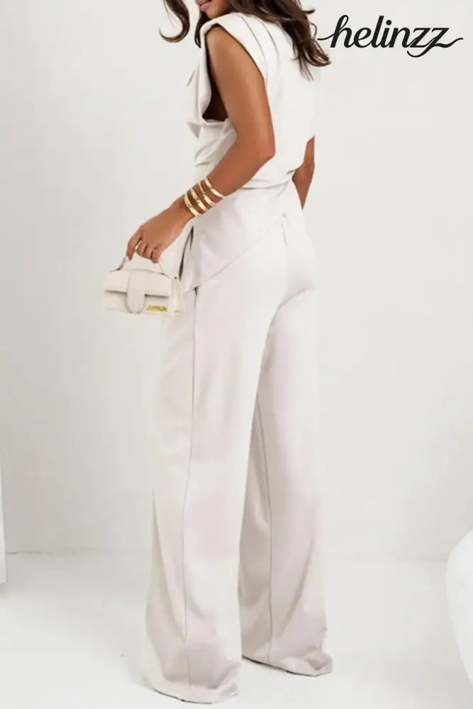 Round Neck Top and Pants Set