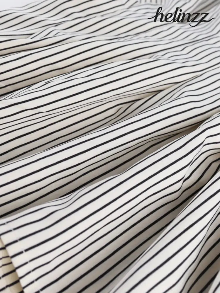 Striped Cinched Waist Shirt