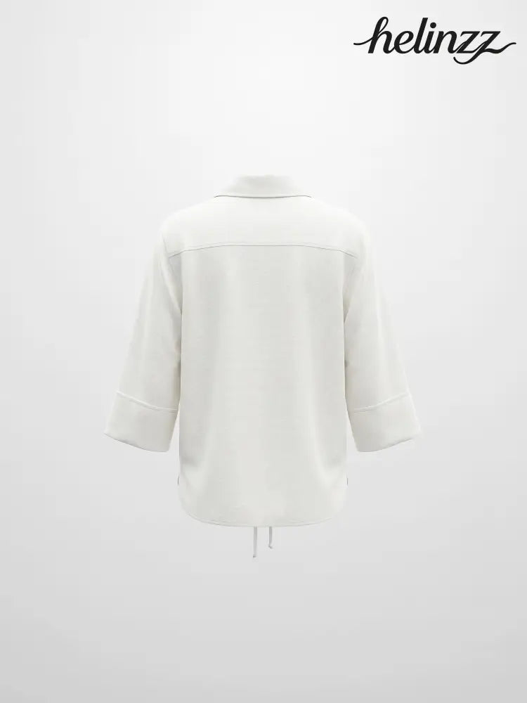 Tie Back Blouse - White - Tops