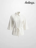Tie Back Blouse - White - Tops