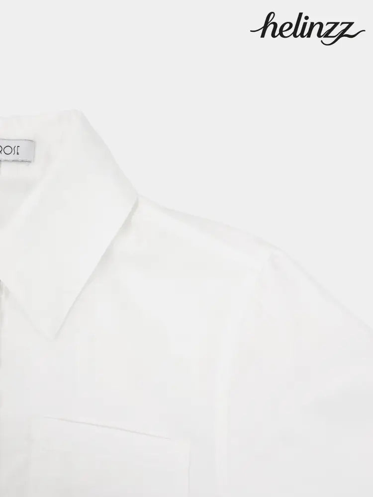 Tie Back Blouse - White - Tops