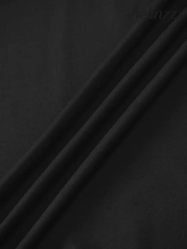 Wide Sleeve Black Tee - Tees